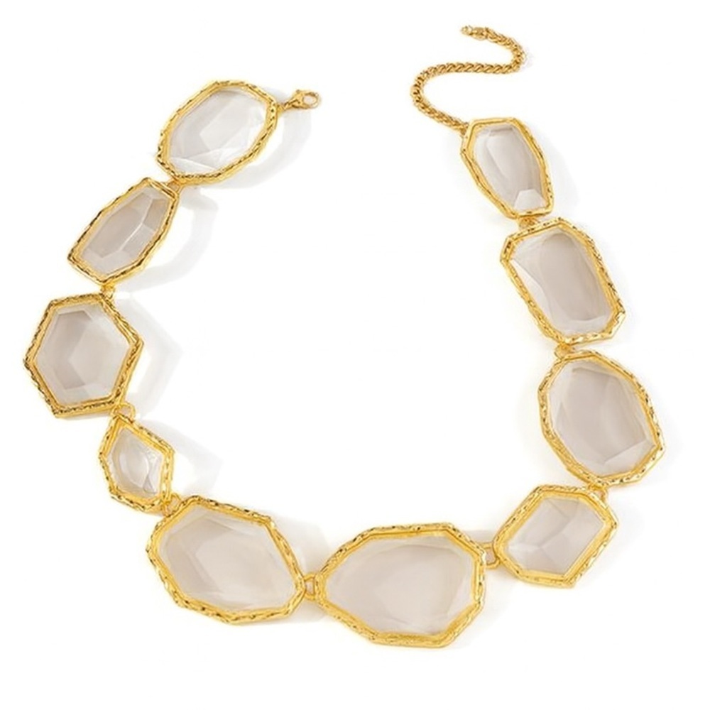 Geometric Clear Resin Necklace (8004)
